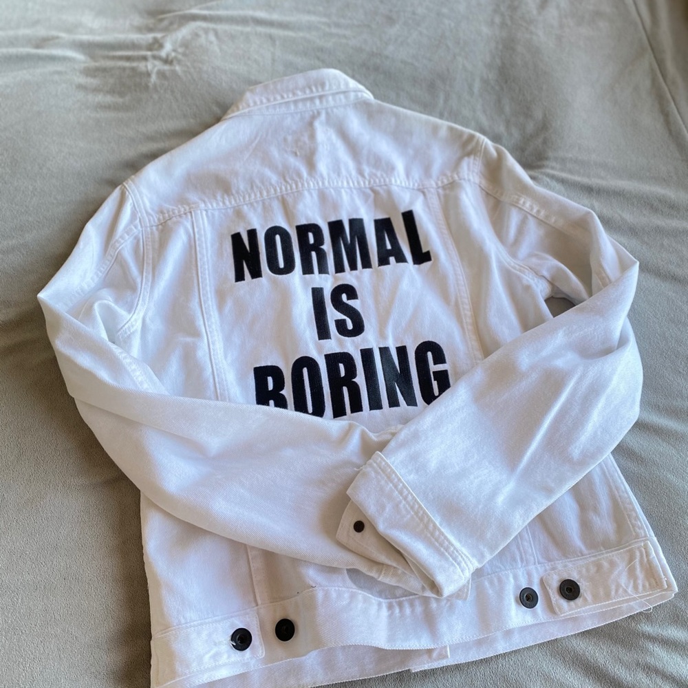 Rag and Bone White Denim Jacket Normal is Boring